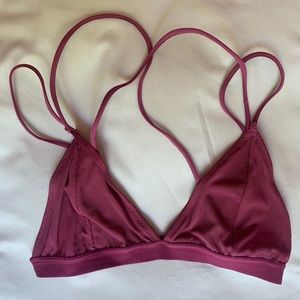Strappy Back Mesh Maroon Bralette